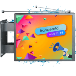 BANDEROLA P5 ARIES XL FULL COLOR DOBLE CARA EXTERIOR. 1340*860*140MM. 256*160PIXEL